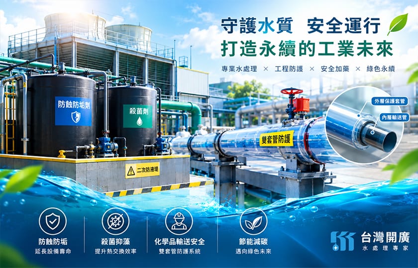 落實最高工安意識：台灣開廣全方位雙套管防護與水處理藥劑解決方案