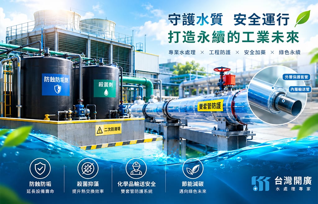 落實最高工安意識：台灣開廣全方位雙套管防護與水處理藥劑解決方案